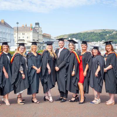 Degree students celebrating on graduation day