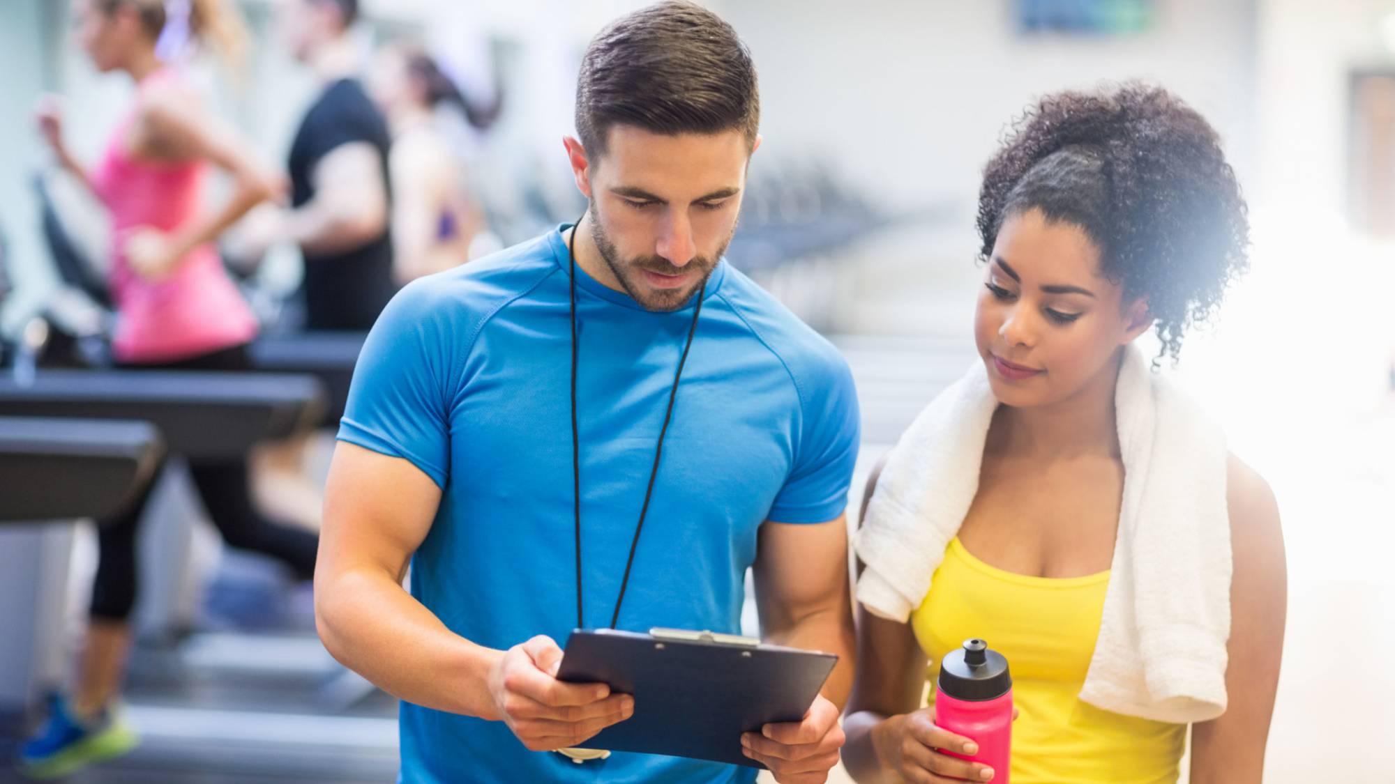 People working in a gym