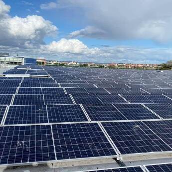 Installation of 100kwp Solar Panels Sports Roof Rhos on Sea Campus
