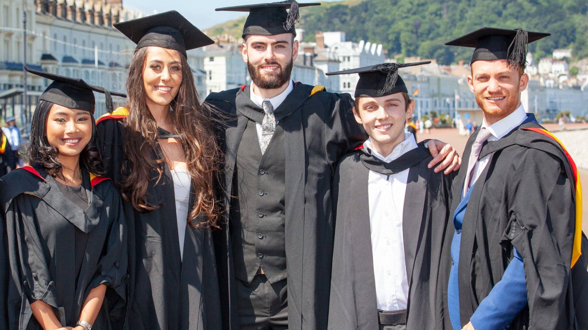 Students at graduation ceremony