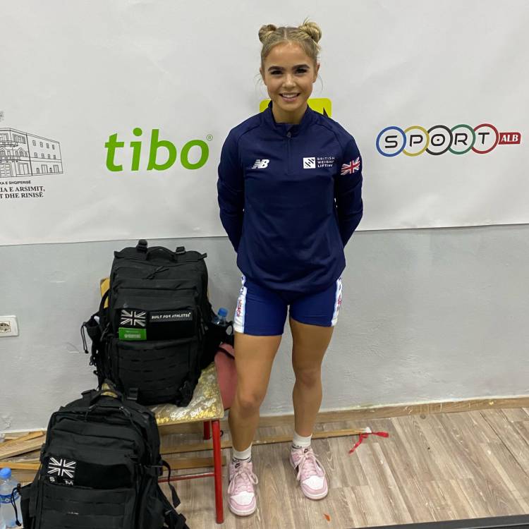 Weightlifter Nikole Roberts in her Great Britain kit