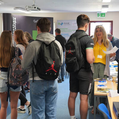 Students met with employers at the CaMVA jobs fair at Coleg Meirion-Dwyfor’s Pwllheli campus