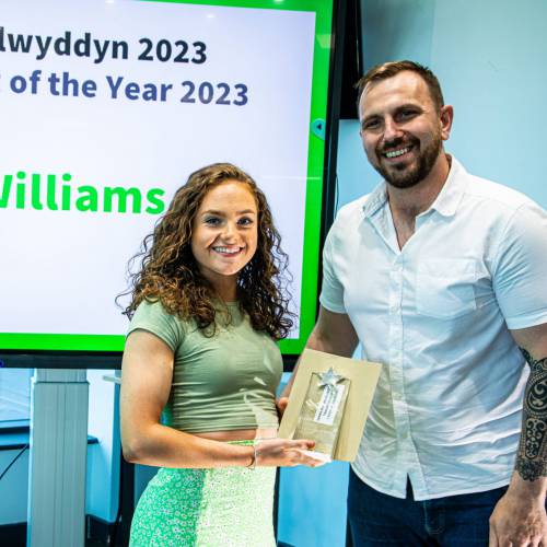 Arian Williams was crowned the Overall Winner at Coleg Menai’s Further Education Achievers Award ceremony