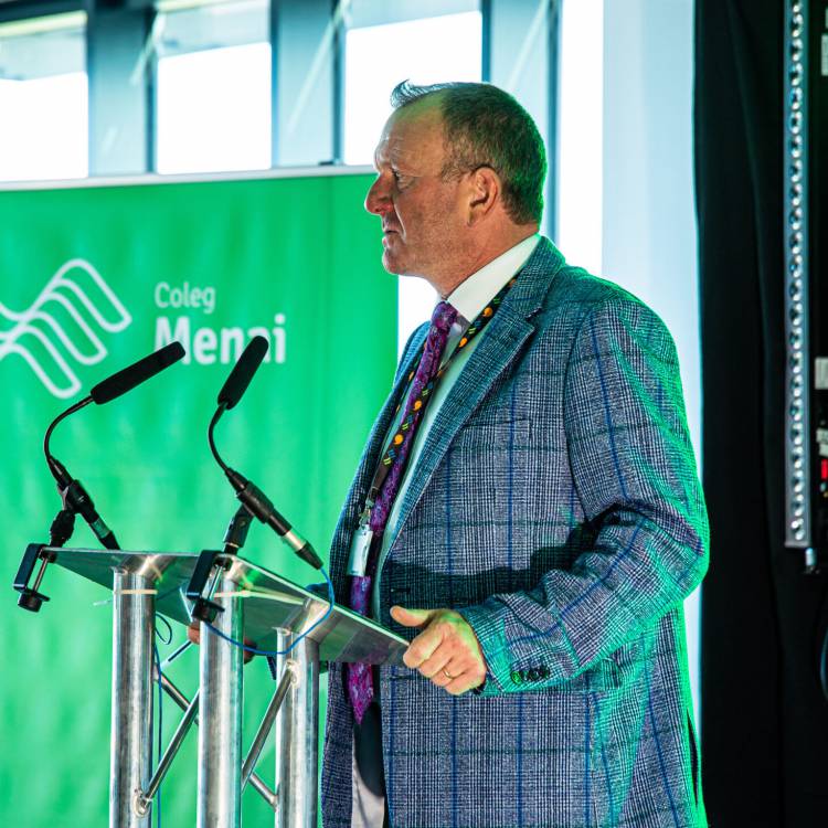 Aled Jones-Griffith, Principal of Coleg Menai and Coleg Meirion-Dwyfor, at the awards in Llangefni
