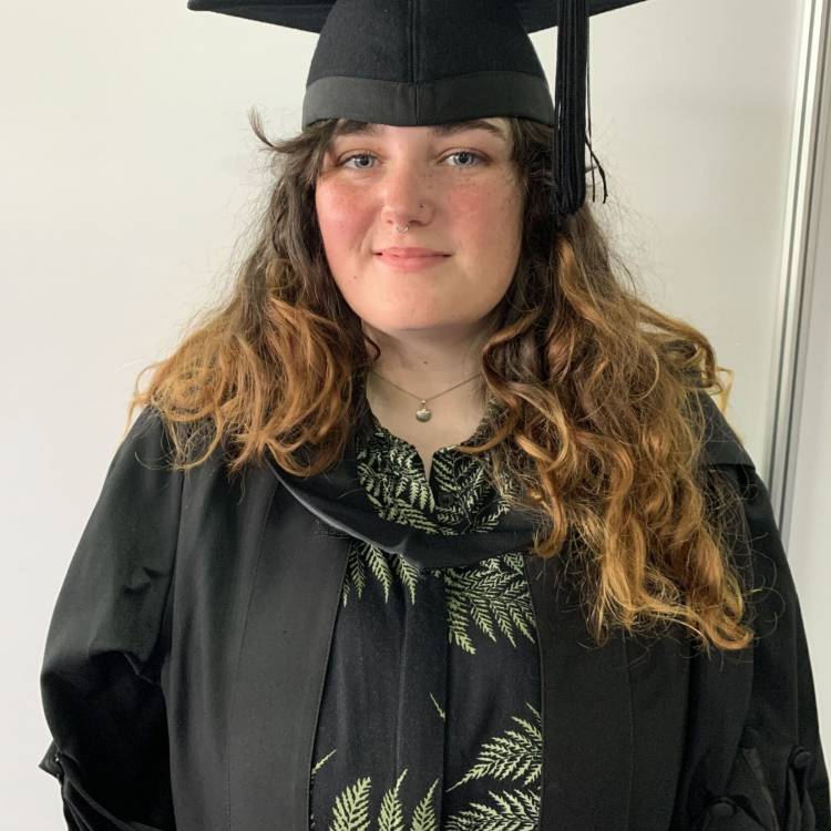 Lucy Ann Jones at the Grŵp Llandrillo Menai graduation ceremony at Venue Cymru