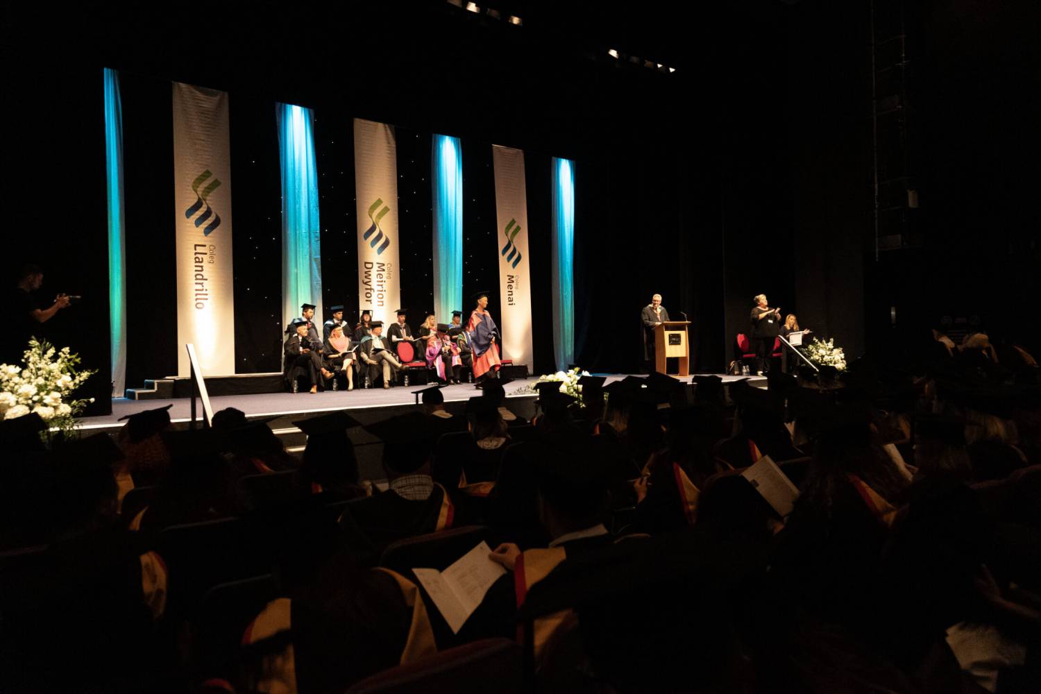 The Grŵp Llandrillo Menai graduation ceremony in Venue Cymru
