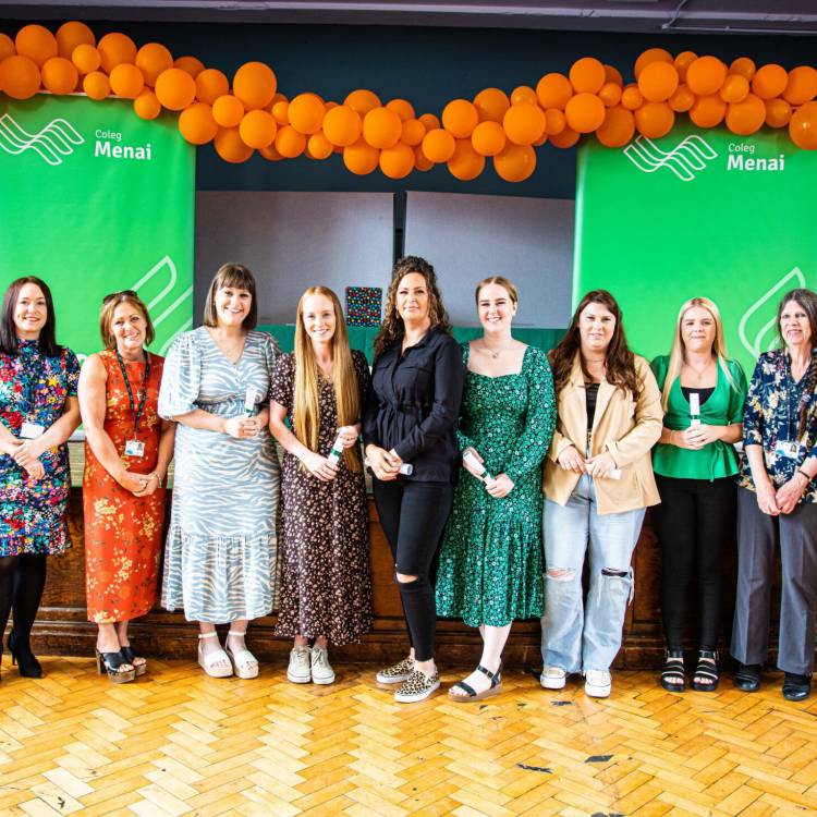 Students at Coleg Menai’s Access to Higher Education awards ceremony in Bangor