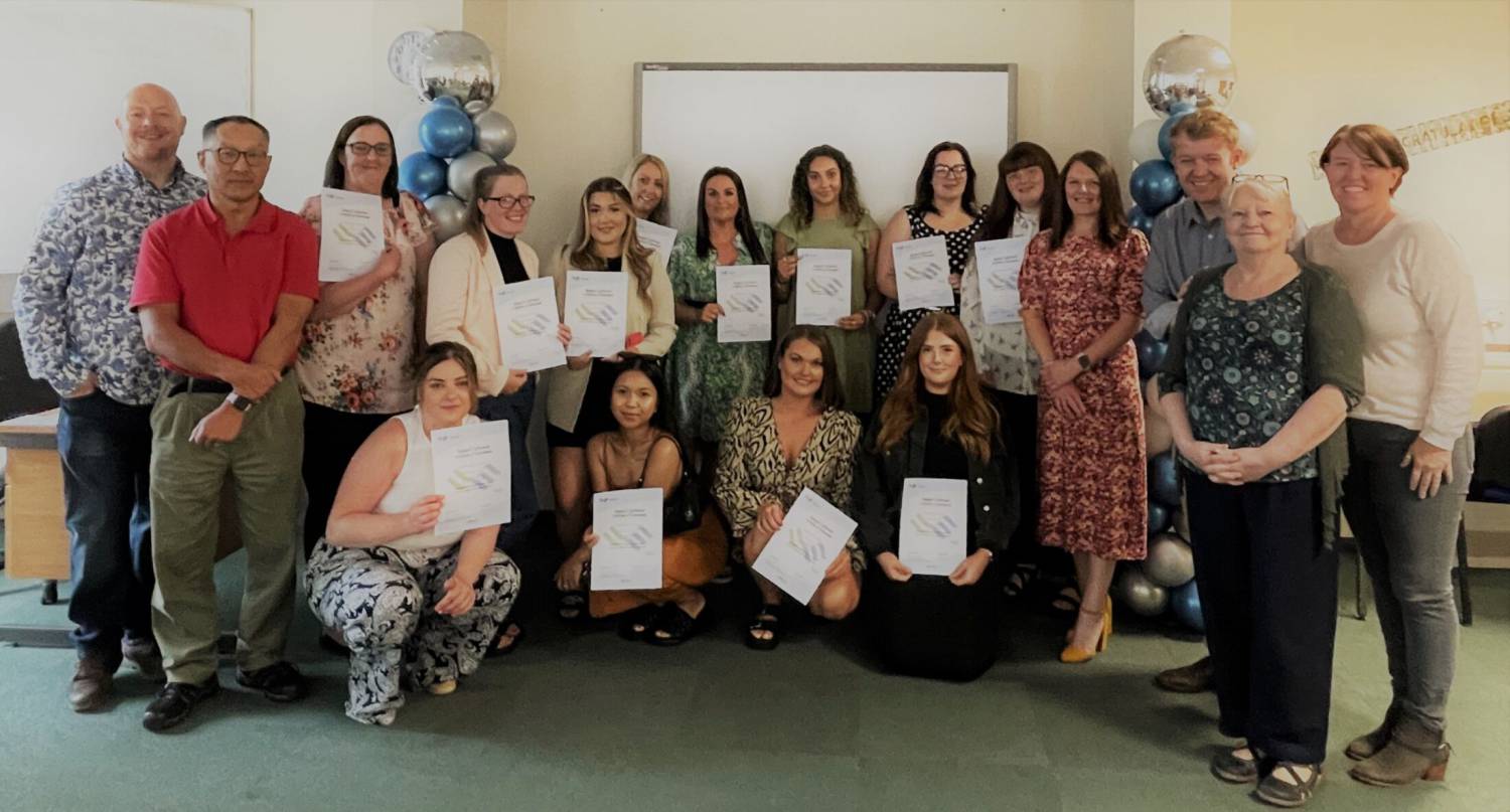 Students at the Access to Higher Education awards ceremony at Coleg Llandrillo’s Rhyl campus