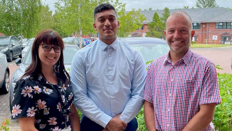 Rahim Arif with Emily Byrnes and Andrew Scott