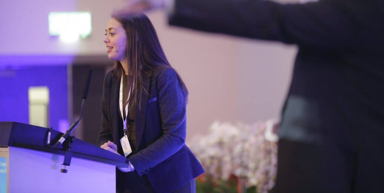 Dr Ellen Evans giving a presentation