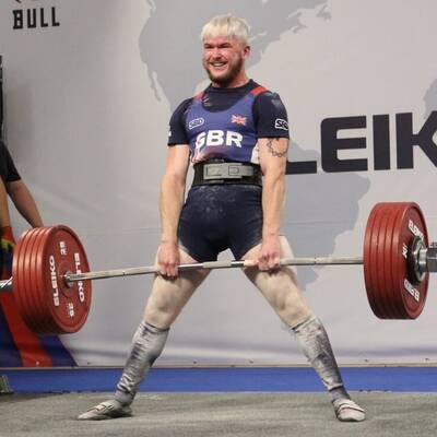 Lucas Williams competing in the International Powerlifting Federation World Championships in Romania