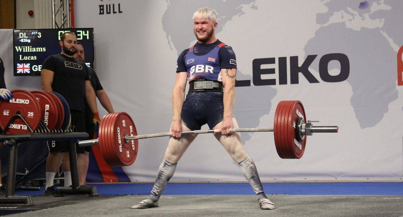 Lucas Williams competing in the International Powerlifting Federation World Championships in Romania