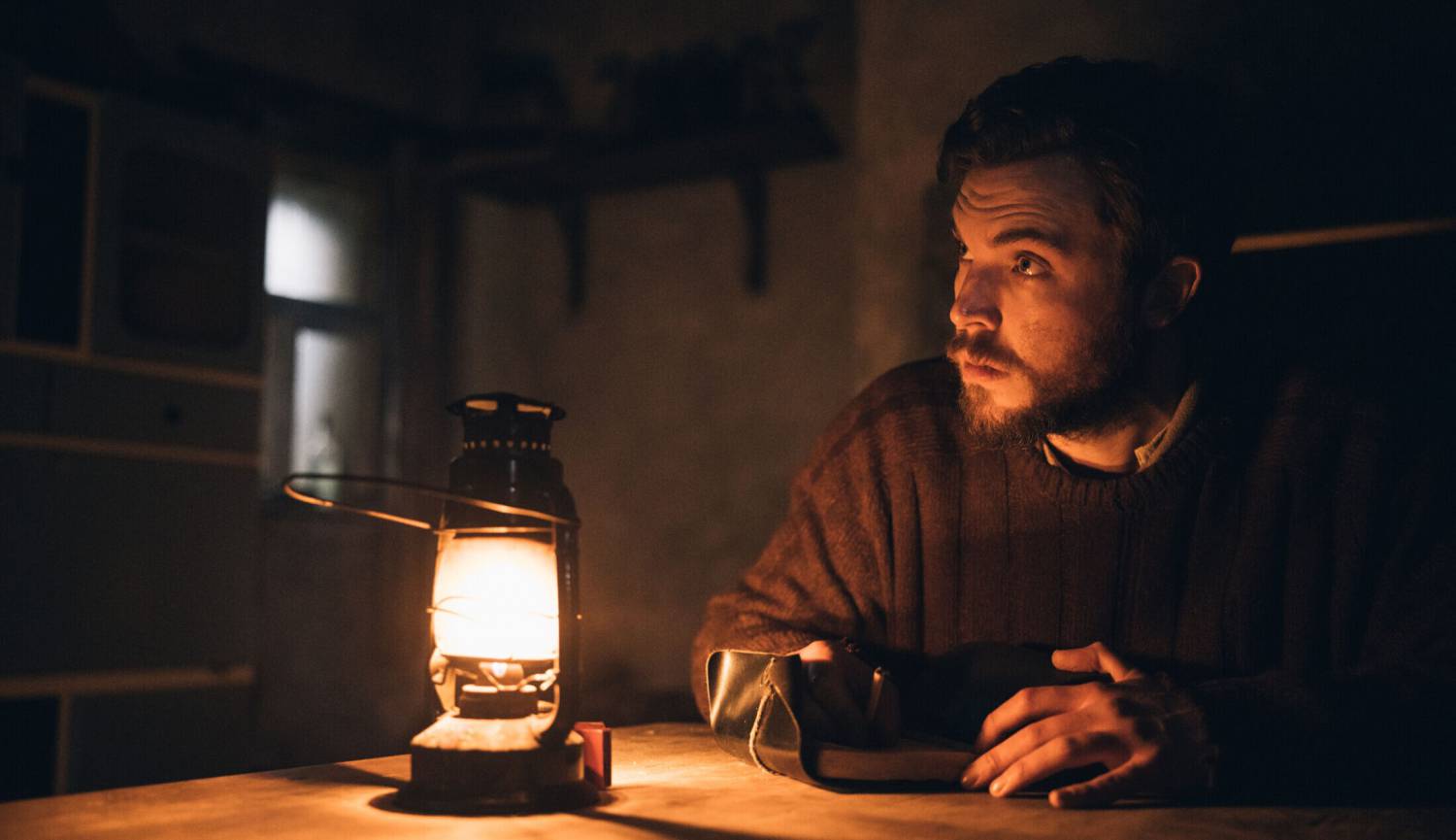 A scene from Russell Owen’s film Shepherd starring actor Tom Hughes