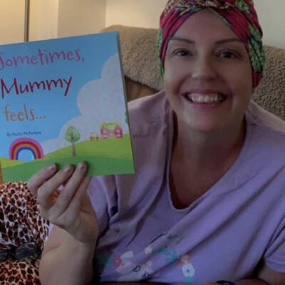 Hollie McFarlane with her book, 'Sometimes, Mummy feels...'