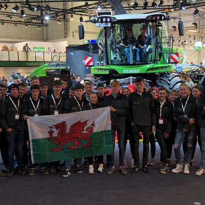 Coleg Glynllifon Agriculture and Engineering students at Agritechnica in Germany
