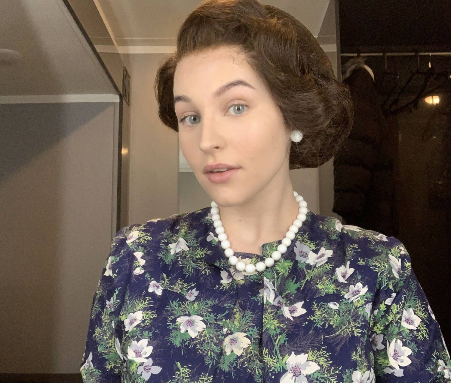 Annie-Rose Tate in costume for her role as Myfanwy Boyce in ITV drama Three Little Birds