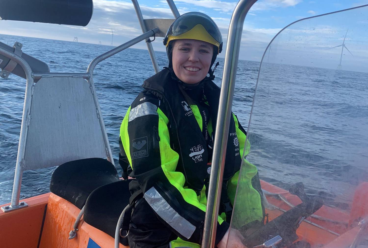 Former Coleg Menai student Stephanie sailing
