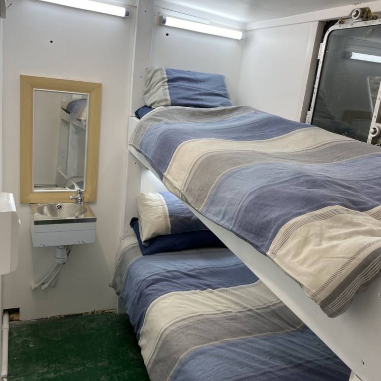 Cabins for medical staff on the Island Reach