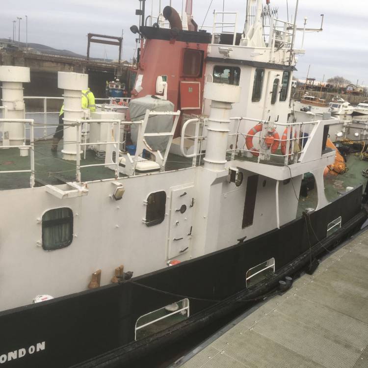 The Island Reach ship in Conwy Harbour
