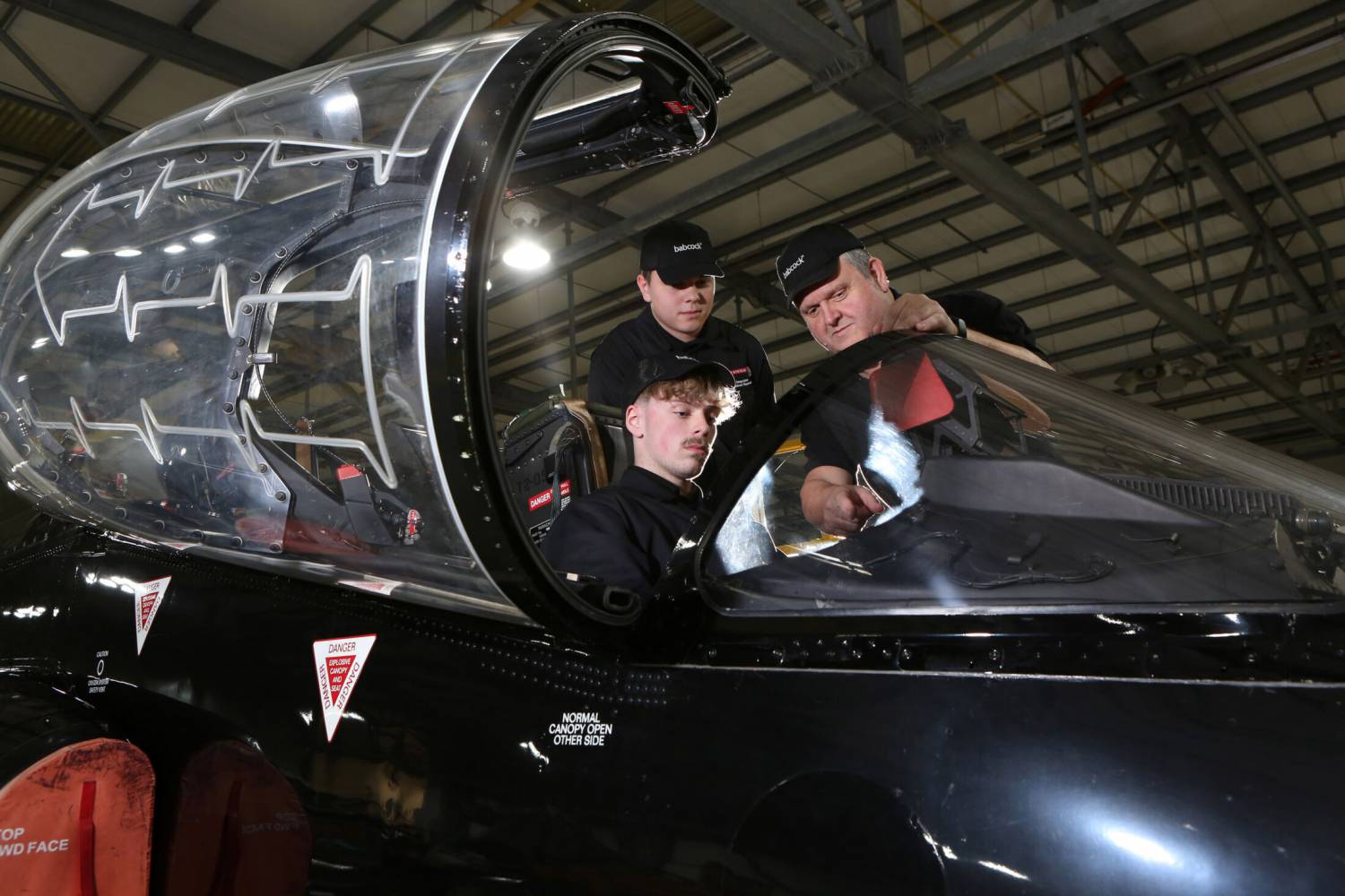 Babcock Aviation apprentices and trainer at RAF Valley.