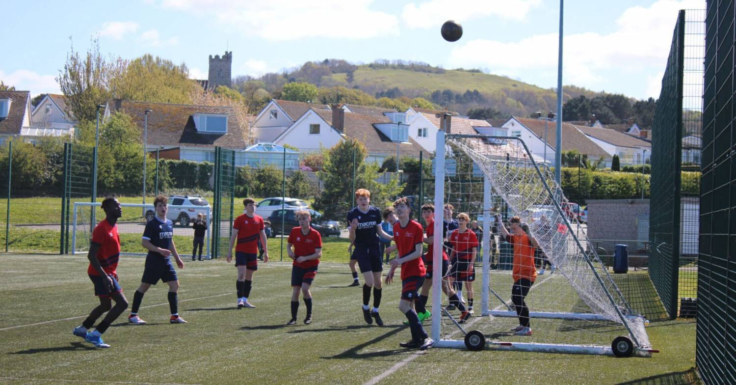 Action from Coleg Llandrillo’s 5-0 win over Wigan & Leigh College