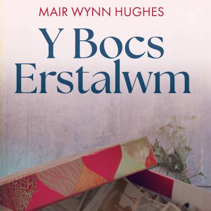 The front cover of Y Bocs Erstalwm, a novel by Mair Wynn Hughes