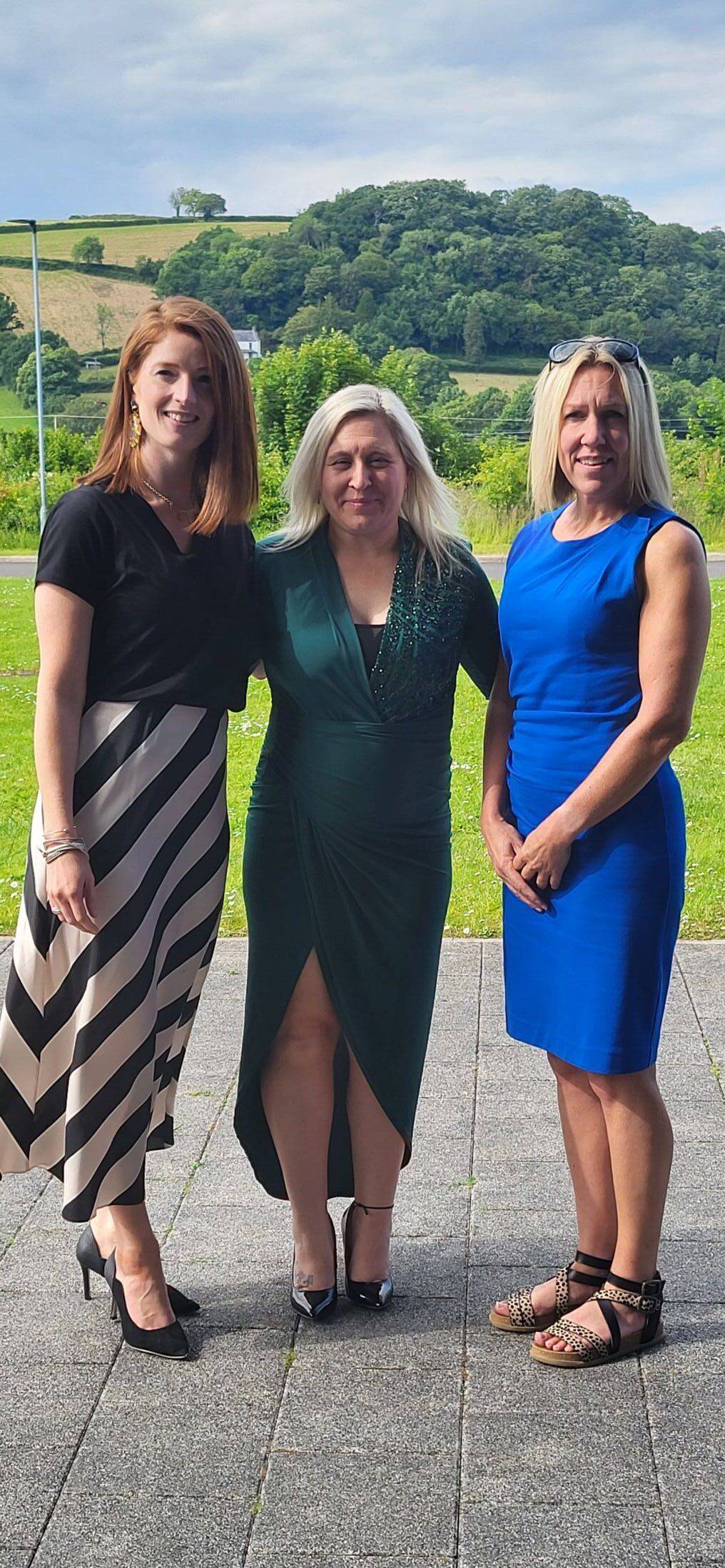 Angharad Mai Roberts, Amy Thomas and Justine le Comte  Coleg Cymraeg Cenedlaethol