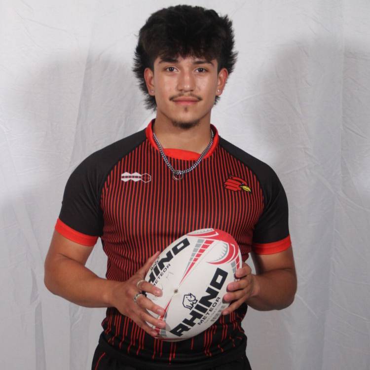 Former Coleg Llandrillo student Zac Hay in Wheeling Cardinals rugby kit