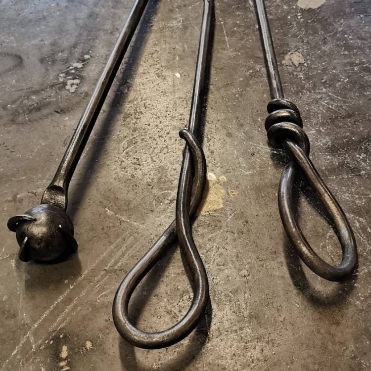 Fire pokers created by Coleg Menai student Dai Ifor Evans-Jones