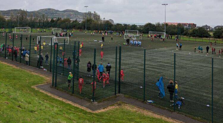 The Urdd Conwy open primary school football tournament at Coleg Llandrillo’s Rhos-on-Sea campus