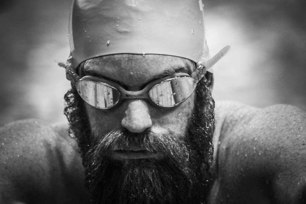 Endurance athlete Sean Conway swimming