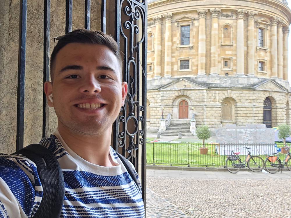 Former Coleg Llandrillo student Illia Chkheidze at Oxford University