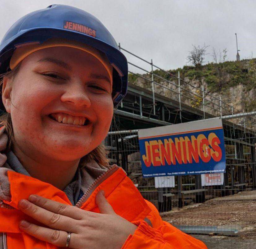 Bea O’Loan on a Jennings construction site