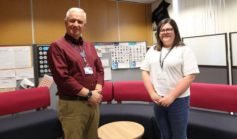 Coleg Llandrillo lecturers David Duller and Bethan Ronan