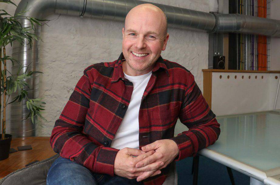 Former Coleg Menai student Martin Thomas, now working at Cwmni Da