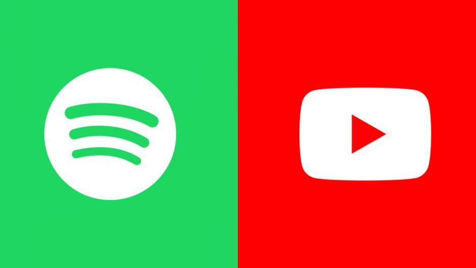 Spotify and YouTube logos
