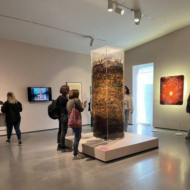 Myfyrwyr celf Coleg Menai yn ymweld ag Oriel Hepworth yn Wakefield