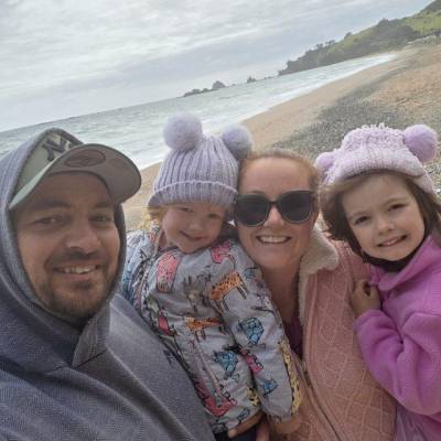 Aled, Jess and his two daughters