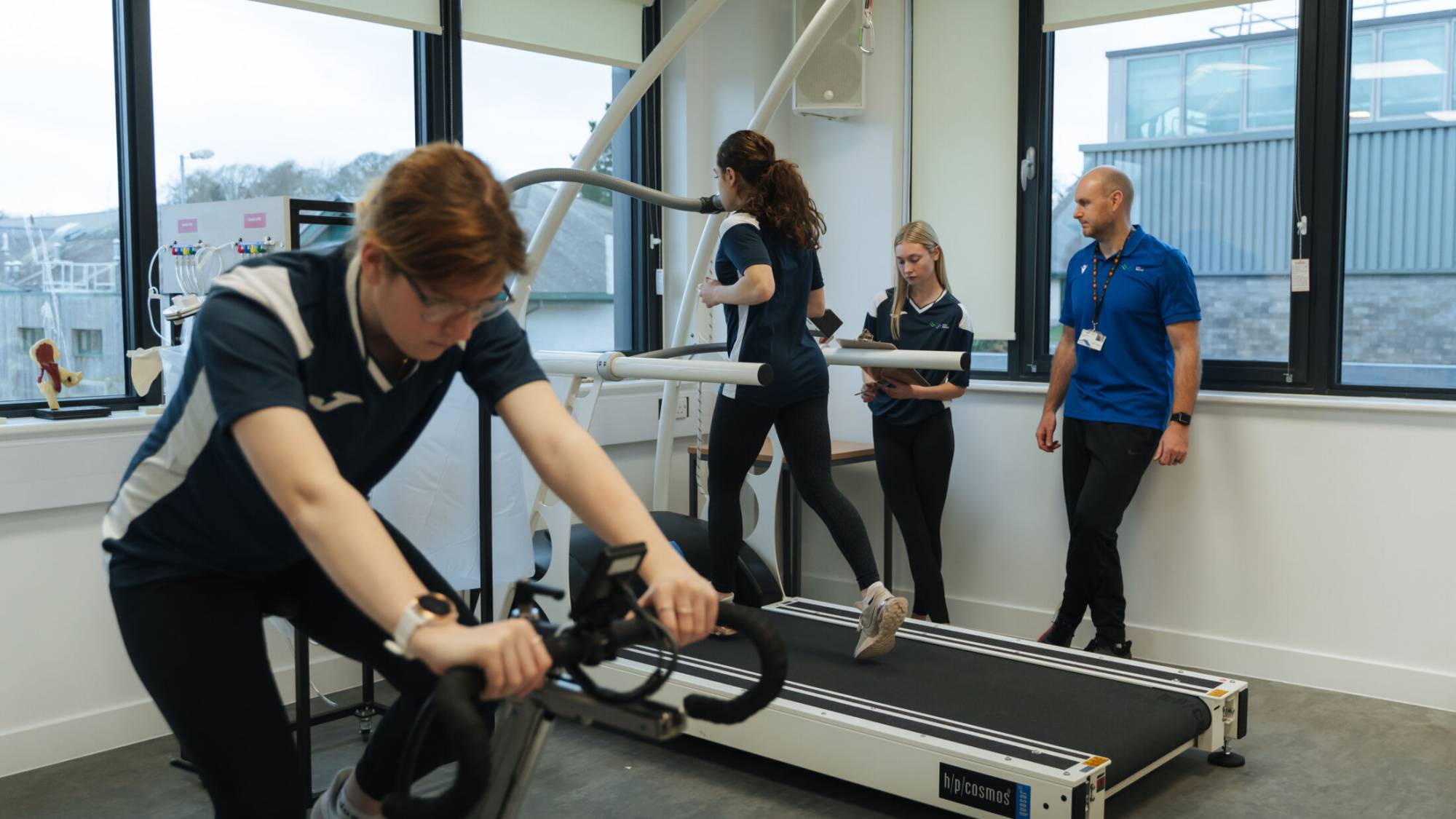 Learners excercising in the gym