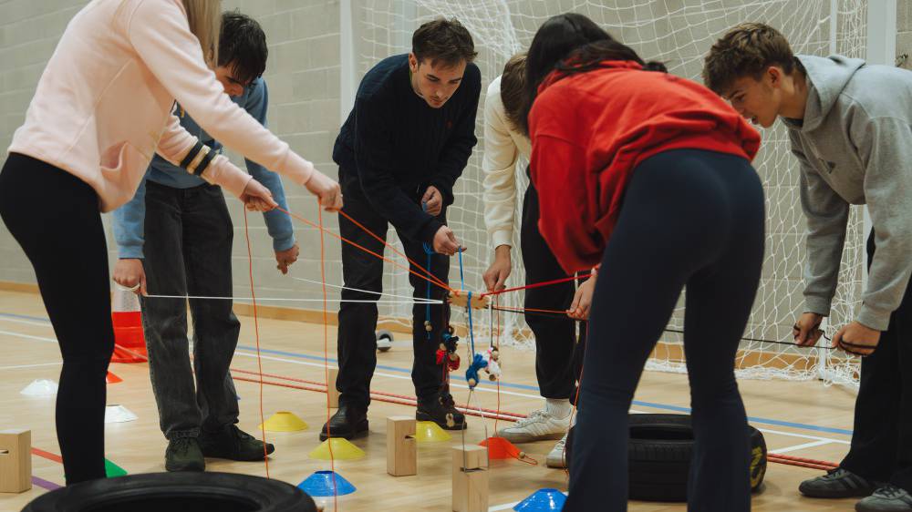 Learners being taught life skills in a fun way