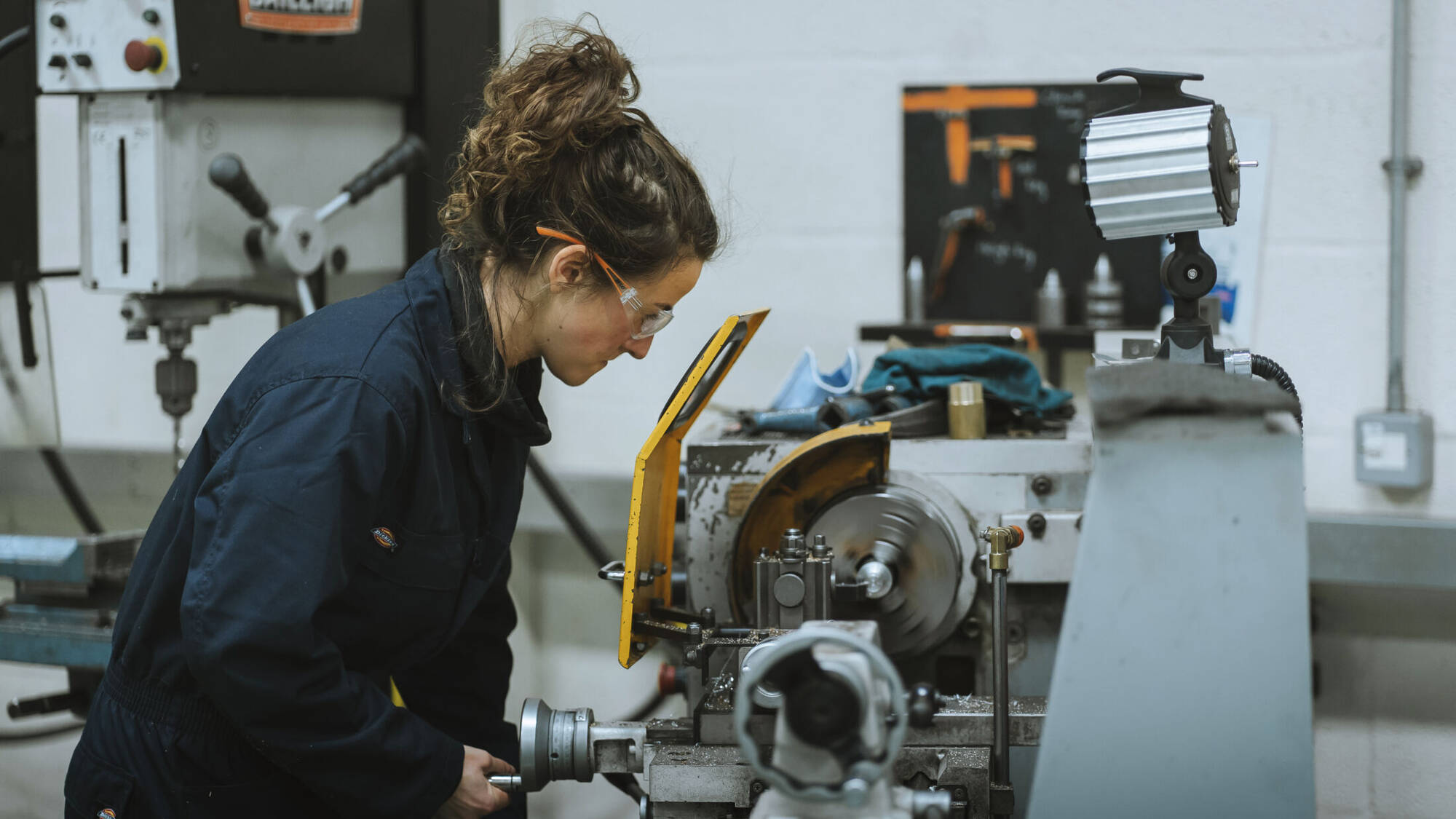 Dolgellau student operating machinery