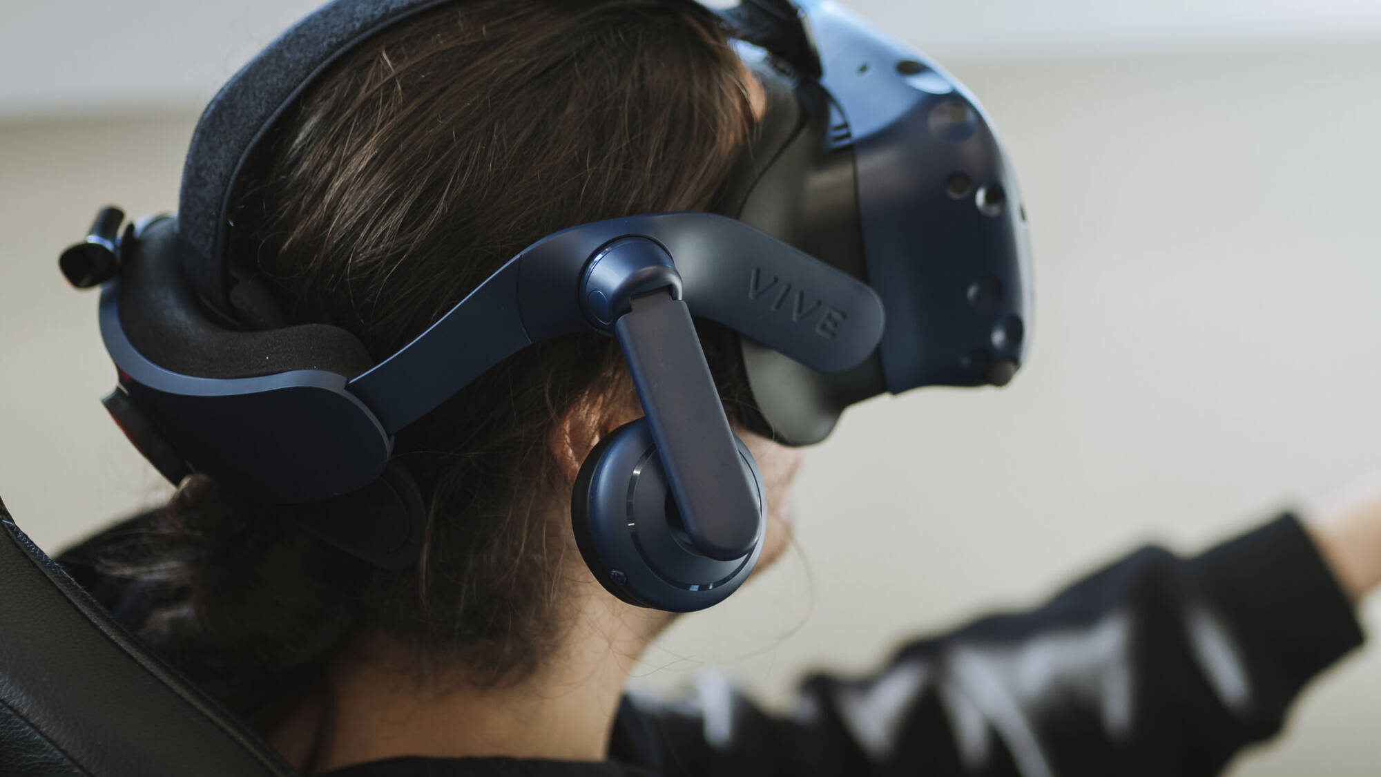 Games Development - Learner using VR set