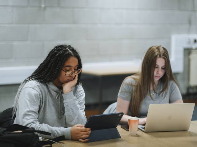 GCSE learners at Dolgellau campus