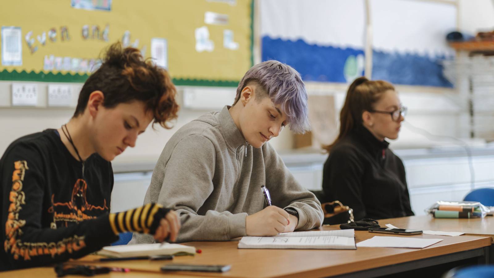 Students in a classroom